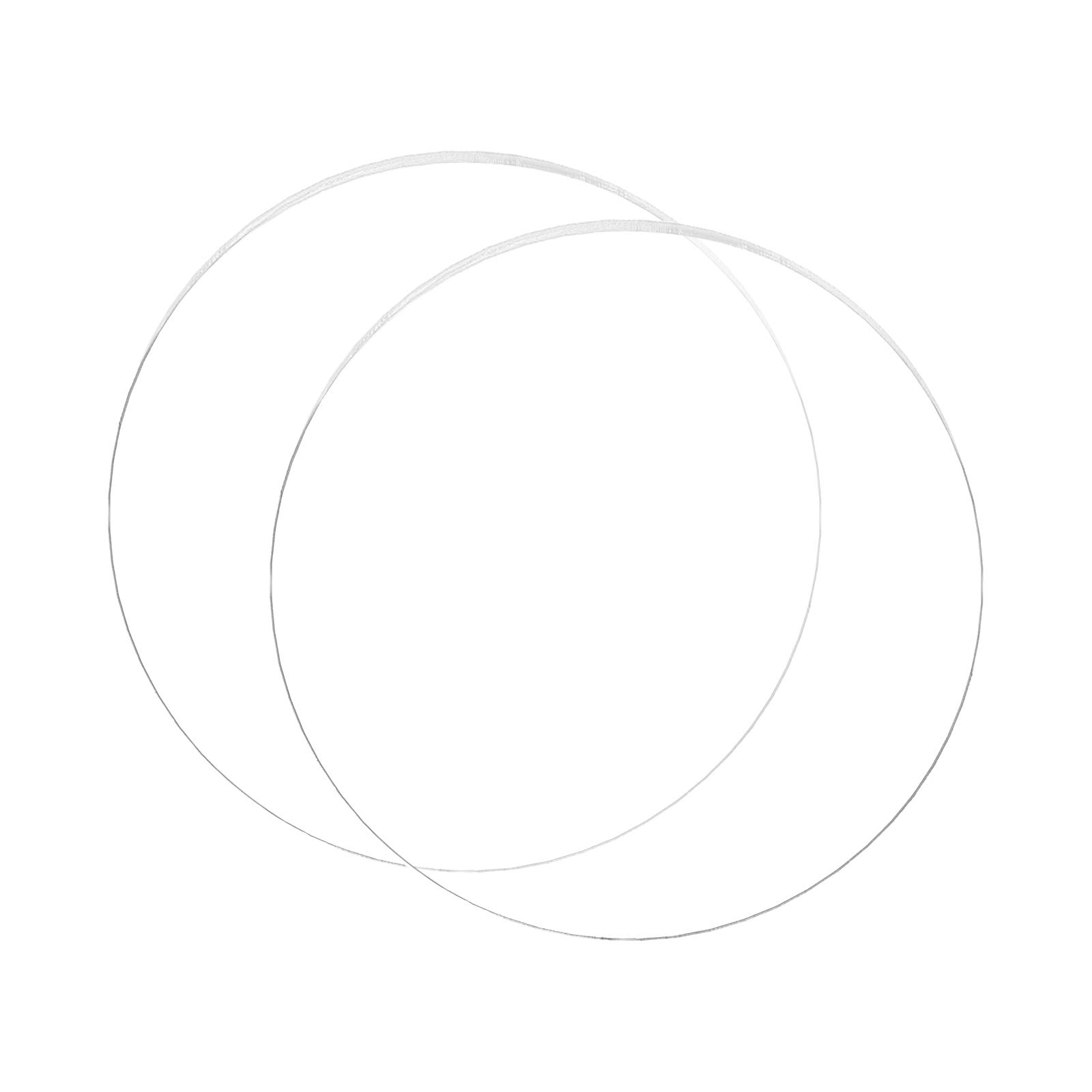 BENECREAT 2PCS Clear Acrylic Circle Disc 3mm Thick 250mm Inner Dia Cast Sheet for Craft Projects, Signs, DIY Projects