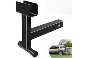 TNCZHYLX 2" Trash Can Hauler Hitch, Trash Can Hitch, Trash Can Hauler, Garbage Hauling Towing Hitch Attachment,Trash Tow Truck Grab Hook Receiver Fit for Lawn Mower Garden Tractors (Black)
