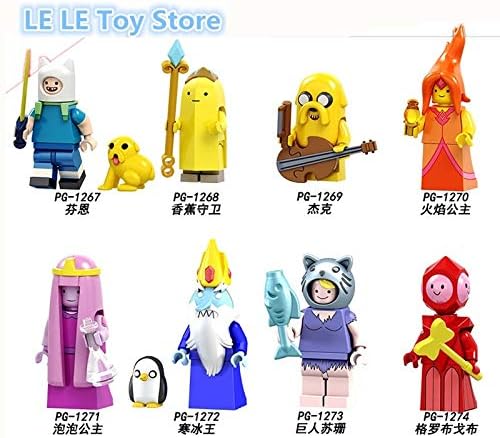 Amazon スーパーヒーローズ フィギュア ビルディングブロック アドベンチャータイム ジャック フレーム プリンセス バブル プリンセス アイスキング ギフト おもちゃ キッズ Pg8141 8個 ロット ブロック おもちゃ