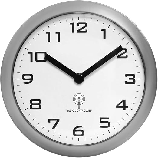 Zeit Bar Funkwanduhr Mini Fur Bad Amazon De Kuche Haushalt