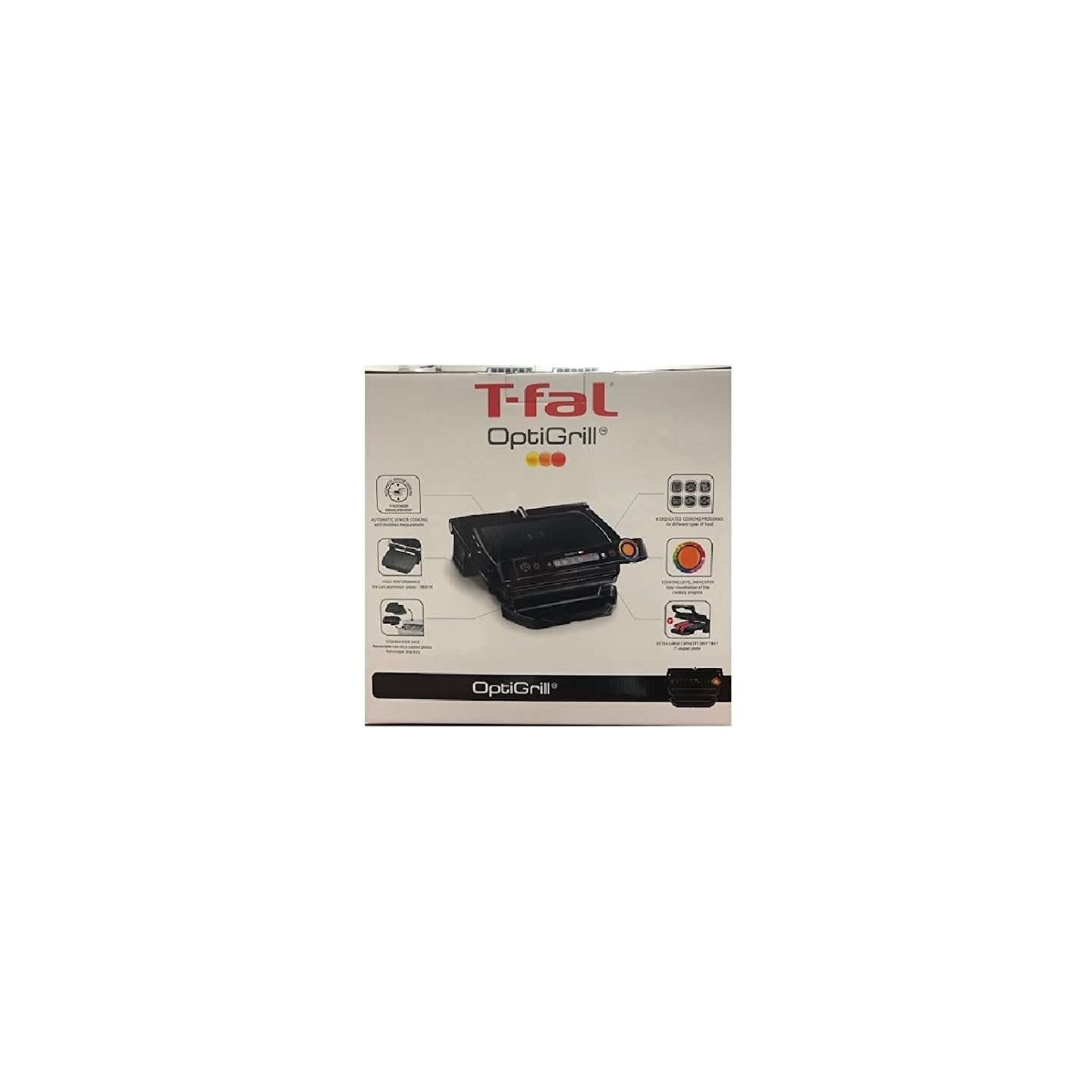Tfal GC702853 OptiGrill Indoor Electric Grill with Removable and