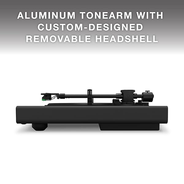 VICTROLA HI-RES BLACK TURNTABLE – APTX ADAPTIVE, APTX HD, BLUETOOTH STREAMING, WIRED RCA OUTPUT, ALUMINUM TONEARM (BLACK)