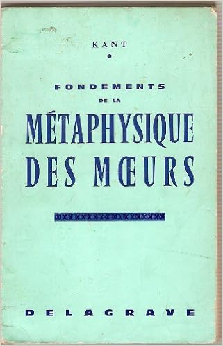 couverture de : Fondements de la m&eacute;taphysique des moeurs