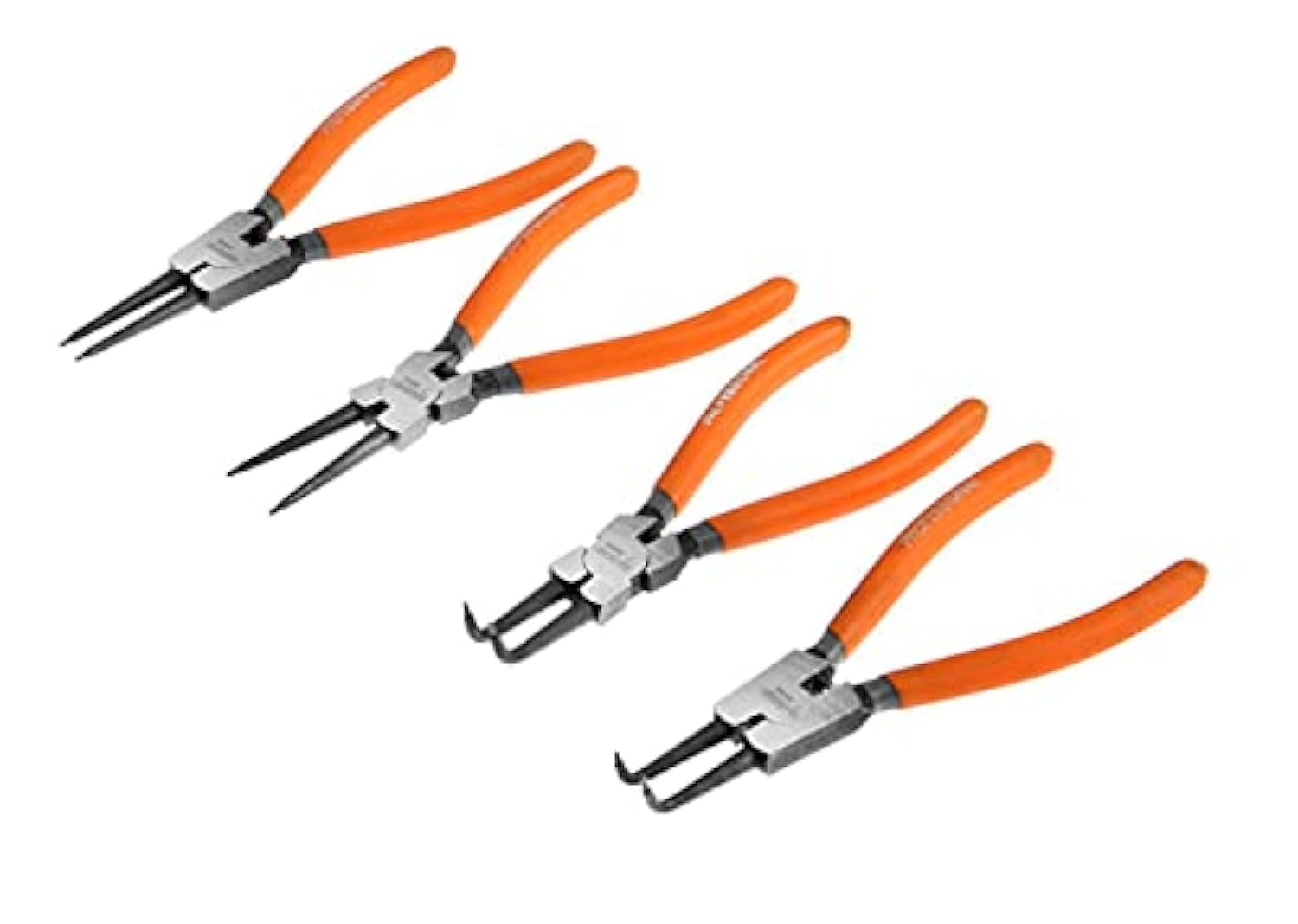 HARDEN 560524 circlip Pliers Set 4 pcs Internal External 180mm Straight Bent Nose