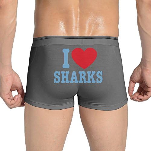 Men's I Love Sharks So Much Boxer Briefs Superior Boxer Under Clothes 95% Cotton, 5% Spandex