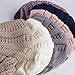FURTALK Winter Cute Fur Pom Beanie Hat Warm Oversized Chunky Cable Knit Slouch Beanie Hats for Women