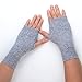 Flammi Women's Knit Fingerless Gloves Cashmere Mittens Warm Thumb Hole Gloves (Light Grey)