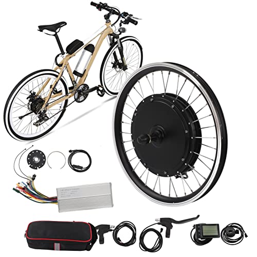 SUNGOOYUE Kit de Controlador de Motor de Bicicleta Eléctrica de 20 Pulgadas, Kit de Rueda de Motor de Tracción Trasera de 48V 1500W con Controlador 35A LCD S866 Meter