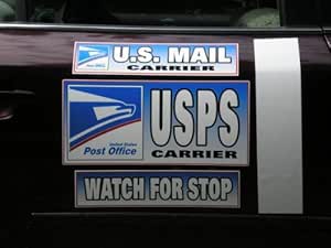 Amazon.com: Mail Delivery Sign Rural Carrier - 5 Piece Magnet Set or 4 ...