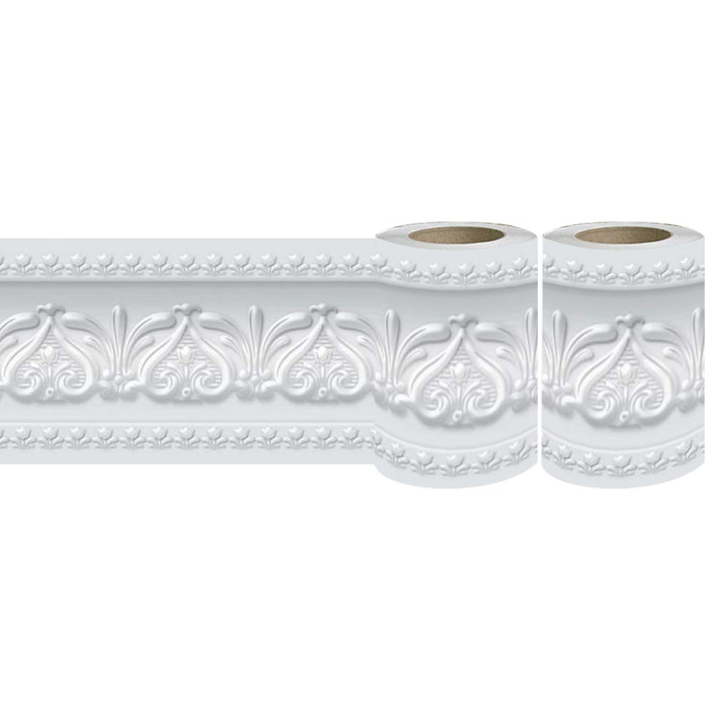 Peel and Stick Wall Border Easy to Apply Band Wall Paper (2, Neutral Gray)