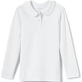 Lands' End Girls Long Sleeve Ruffled Peter Pan Collar Knit Shirt