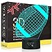 Football Night Light for Kids, Led Lights 3D Optical Illusion Lamp Bedroom Decor Lighting Nightlight with Smart Touch 7 Colors, Cool Gifts Toys for Girl Boy Sports Fans 2 3 4 5 6 7 8 9 10+ Year Old