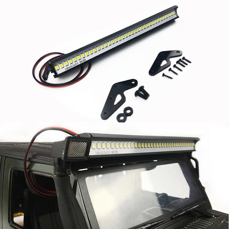 WANGCL RC Car LED Light Bar - Single Row Roof Light Kit, 36LED, 150mm for 1/10 RC Car, Compatible with TRX4, SCX10, 90046, D90