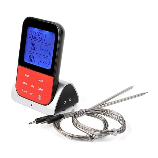 HapBest Wireless Waterproof BBQ Thermometer Digital Cooking Meat Food Oven Grilling Thermometer with Timer Function-30
