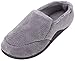 Isotoner Mens Microterry Slip-On Charcoal Large 9.5-10.5