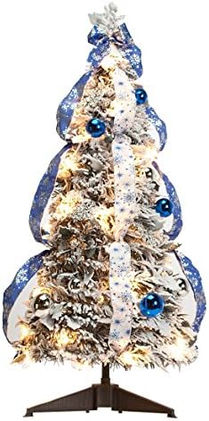 3' Snow Frosted Winter Style Pull-Up Tree by Holiday PeakTM