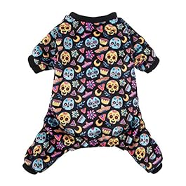 CuteBone Christmas Dog Jumpsuit Shirt Winter Holiday Cute Pjs Pet Clothes Bodysuit for Doggie Onesies