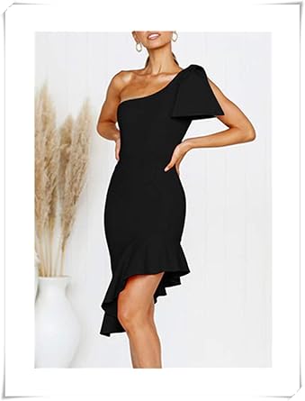 amazon one shoulder dress