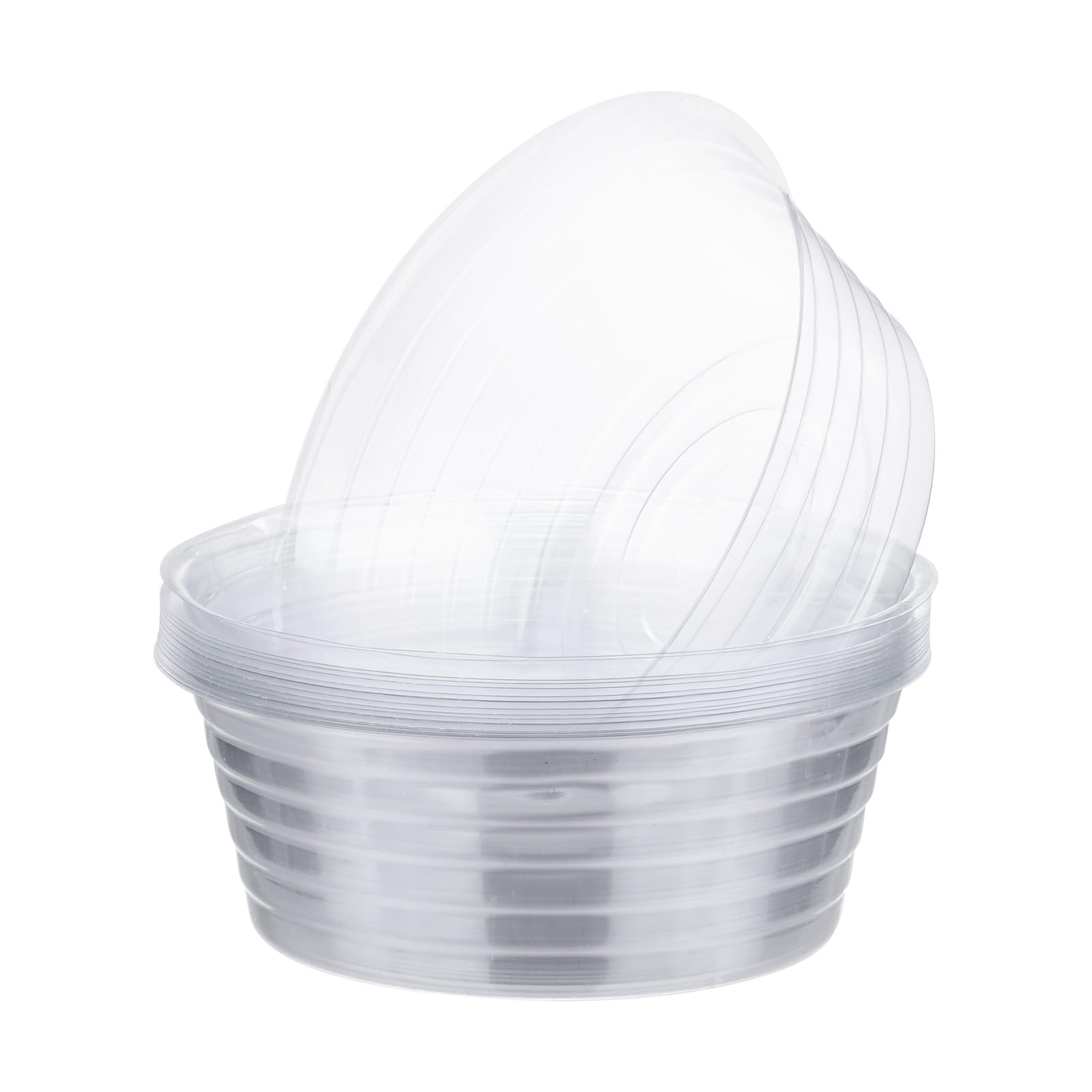 M METERXITY 20-Pack Plastic Plant Saucer, 9 Inch Clear Thin Plant Saucer Drip Tray for Indoor/Outdoor, Planter Liners Nursery Pots