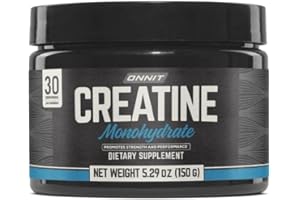 ONNIT Creatine Monohydrate Powder, Creatine Powder Supplement That Promotes Strength and Power, 30 Servings per Tub, 5.29 oz, Pack of 1