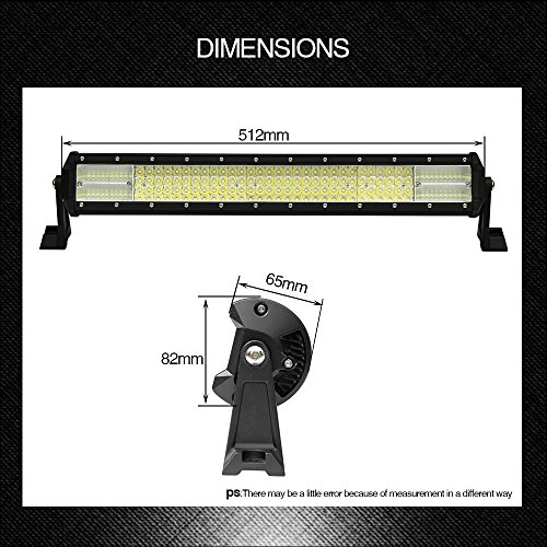 Led Light Bar 20" 468W CREE Flood Spot Combo Work Light Driving Lights Fog Lamp Waterproof for Off-Road Vehicle, ATV, SUV, UTV, 4WD, Jeep, Boat- Black, JG-9643-468W, Colight - Thumbnail 5