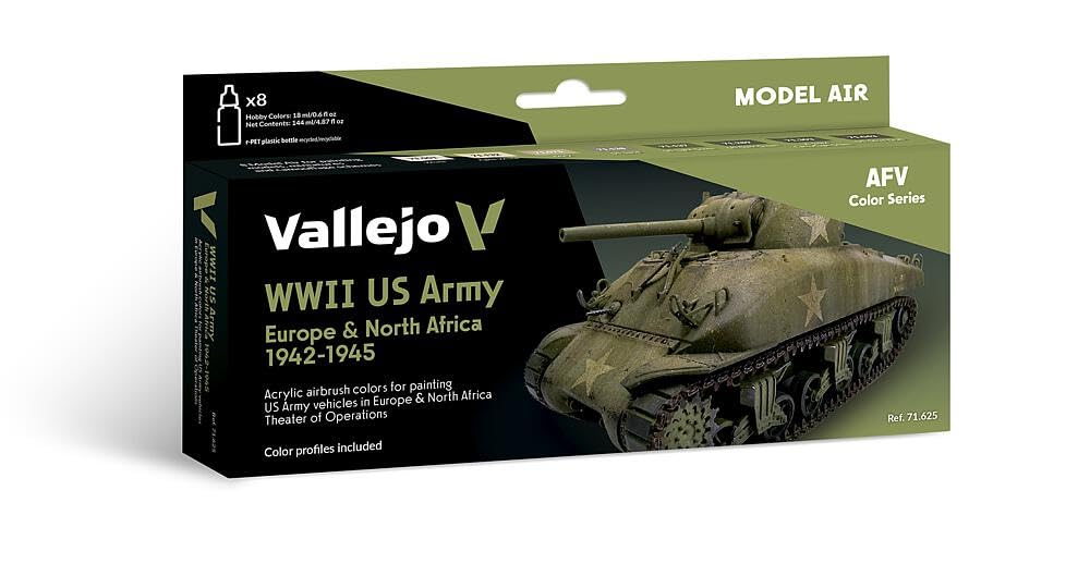 AV Vallejo Model Air Set - US Army Europe & N.Africa