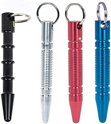 Set of 4 Pointed Aluminum Kubatons 5"-Black, Silver, Blue/Green, Pink/Red