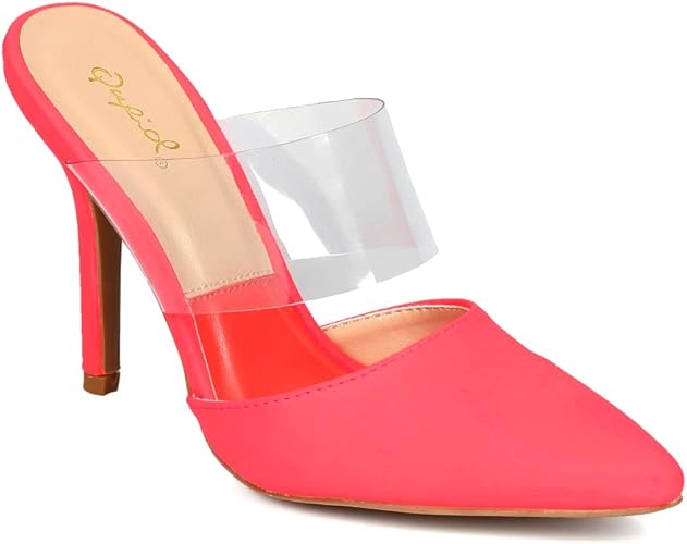 coral heeled sandals