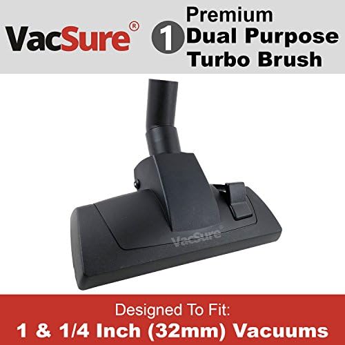 Premium Combo Hard Floor and Carpet Brush Vacuum Attachment Nozzle, By VacSure