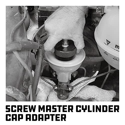Powerbuilt Master Cylinder Adapter Set, Pressure Brake Bleeding Tool Kit, Universal Adapters