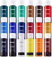 SPREEY Acrylic Paint Set of 18 Colors Large 18x59ml (2Oz) for Paint Supplies, Painting Canvas Wood Fabric, Nail Art,...