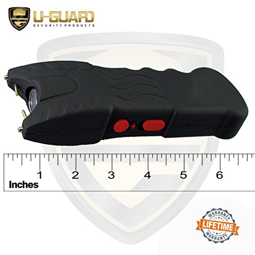 Hand Held Police Stun Gun Flashlight Combo With Keychain Pepper Spray