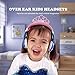 OneOdio Kids Over Ear Headphones - 85dB Volume Limited Headsets for Children, Durable, Adjustable, Lightweight Earphones with 3.5mm Jack for iPad, Kindle, Computers and Tablet (Crown Headband/Blue)