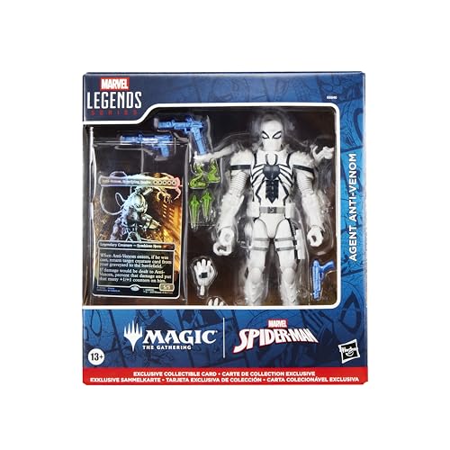 Hasbro Marvel Legends Series Magic: The Gathering Agent Anti-Venom, Spider-Man Action-Figur Plus Exklusive Foil Sammelkarte