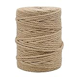 Tenn Well 164 Feet 4mm Natural Jute Twine, Brown