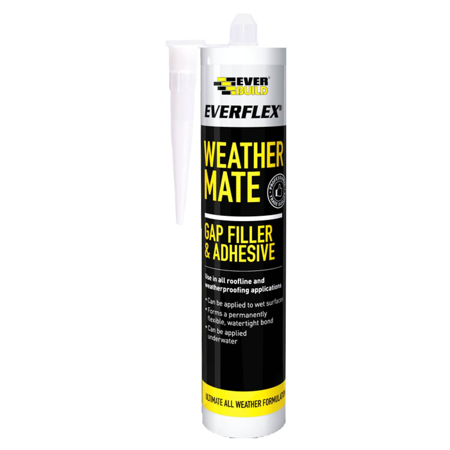 Everbuild WEAWE-EB Everflex Weather Mate - Gap Filler and Adhesive, White, 295 ml