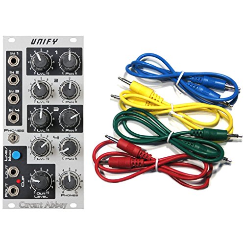 Circuit Abbey Unify 4 Channel Stereo Mixer Eurorack Module w/ 4 Cables
