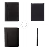 Leathario A4 Portfolio Folder with Notepad Vegan Leather Conference Organizer view 3