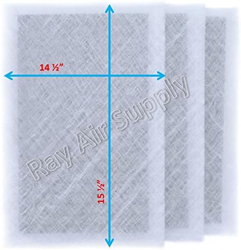 RayAir Supply 16x18 Air Ranger Replacement Filter Pads 16x18 (3 Pack) White