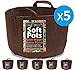 Soft POTS (5 Gallon) (5 Pack) Best Fabric Soft Pots and Grow Bags from Maui Mike's. Made of Thicker Material with Sewn Handles for Easy Moving. Grow Healthier Tomatoes, Herbs and Veggies.