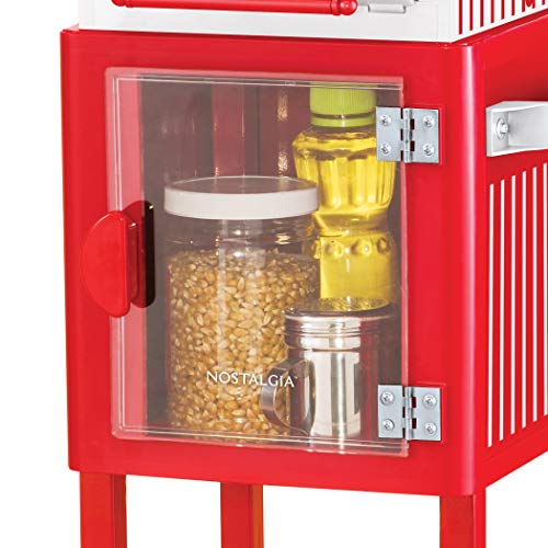 Nostalgia KPM200CART Vintage 2.5 oz Professional Kettle Popcorn & Concession Cart, 45