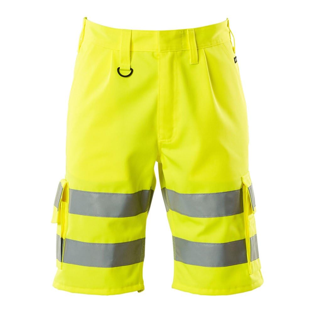 Mascot 10049-470-17 Pisa Safe Classic Class 1 Short, Size C49, Hi-Vis Yellow