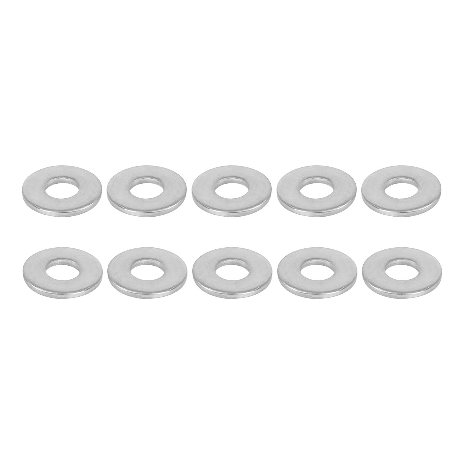 DTGN 6mmx16mmx1.5mm(IDxODxT) Stainless Steel Flat Washers - 110Pack - Good for Industrial Machinery - Flat Ring Gaskets - Silver Tone