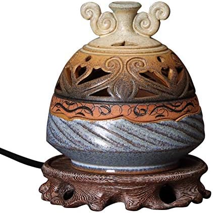 BOPISHOP Aromatherapy Furnace - Timing Temperature Control Electronic Ceramic Aroma Essential Oil Diffuser - Agarwood Incense Burner for Home/Office/SPA- Variety Of Options