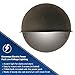 Moonrays 95732 Low Voltage Outdoor wall mounted Sconce Light, With Round Metal Surface, 7 Watts, Constructed From Durable Diecast metal With Black Finish