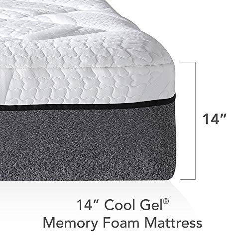Classic Brands Cool Gel Quilted Memory Foam 14Inch Mattress CertiPUR