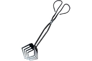Heavy Duty Iron Pit Tongs Metal Clamp for Charcoal and Firewood Handling Ideal for Camping and Outdoor Activity Portable Char