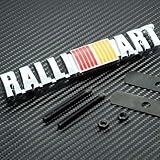 New Ralliart Logo Grill Grille Emblem (UNIVERSAL FITMENT FOR ALL VEHICLES) Red Yellow and Silver