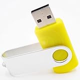 Swivel USB Flash Drives Memory Sticks Thumb Drive Pen jumpdrive U Disk for Pupil & Students (4GB Yellow)