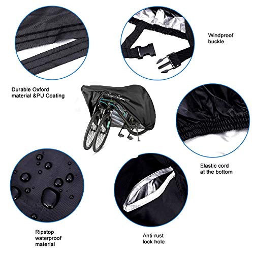 image for GES Bike Cover for 2 or 3 Bikes, XL Waterproof Outdoor Bicycle Cover O